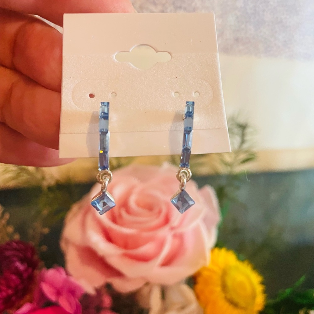 Swarovski Light Blue Crystal Earrings